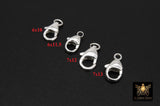 925 Sterling Silver Lobster Clasps, Silver Trigger Clasps #2774, Sizes 6 x 10 - 11.5 mm