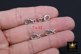 925 Sterling Silver Lobster Clasps, Silver Trigger Clasps #2774, Sizes 6 x 10 - 11.5 mm