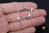 925 Sterling Silver Lobster Clasps, Silver Trigger Clasps #2774, Sizes 6 x 10 - 11.5 mm