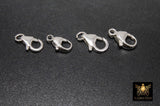 925 Sterling Silver Lobster Clasps, Silver Trigger Clasps #2774, Sizes 6 x 10 - 11.5 mm