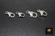 925 Sterling Silver Lobster Clasps, Silver Trigger Clasps # 2774, Sizes 6 x 10 - 11.5 mm