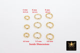 Stainless Steel Jump Rings, 24 K Genuine Gold Plated Open Rings 16, 18 or 19 Gauge AG 2790