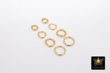 Stainless Steel Jump Rings, 24 K Genuine Gold Plated Open Rings 18 Gauge, AG 2794