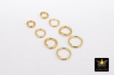 Stainless Steel Jump Rings, 24 K Genuine Gold Plated Open Rings 18 Gauge, AG 2794
