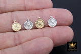 14 K Gold filled Jesus Charm, Tiny 14 20 Gold or 925 Sterling Silver Small Charms # 746, Minimalist Jesus Head Necklace