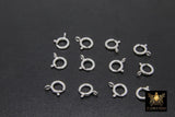 925 Sterling Silver Spring Ring Clasps, 5.5 or 6.0 mm Jewelry Findings # 763, Stamped 925 with Closed Loop