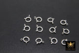 925 Sterling Silver Spring Ring Clasps, 5.5 or 6.0 mm Jewelry Findings #763, Stamped 925 with Closed Loop