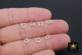 925 Sterling Silver Spring Ring Clasps, 5.5 or 6.0 mm Jewelry Findings #763, Stamped 925 with Closed Loop
