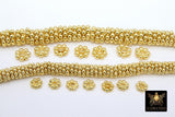 Gold Spiral Twist Spacer Beads, 20-155 pcs Round Brushed Gold Open Jump Rings # 2907, Wire Wrapped Rondelle