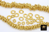 Gold Petal Spacer Beads, 20-125 pcs Round Brushed Gold Daisy Discs #2904, Flower Bumpy Rondelle
