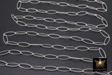 14 K Gold Filled Large Drawn Chain, 17 mm Paperclip Chain CH# 770, Oval 925 Sterling Silver