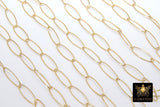 14 K Gold Filled Large Drawn Chain, 17 mm Paperclip Chain CH# 770, Oval 925 Sterling Silver