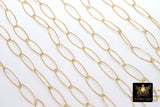 14 K Gold Filled Large Drawn Chain, 17 mm Paperclip Chain CH #770, Oval 925 Sterling Silver
