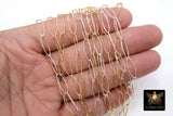 14 K Gold Filled Large Drawn Chain, 17 mm Paperclip Chain CH# 770, Oval 925 Sterling Silver - 4.8 Foot/Gold Filled