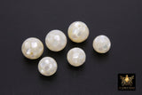 White or Black Round Beads, Natural Pearl Shell Round Beads #756, 10 mm or 12 mm Bead Spacers