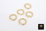 Stainless Steel Gold Jump Rings, 13 mm Open Twisted Silver Rings #384, Large Textured 12 Gauge