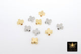Gold Cross Bead, 5 Pc Silver Brass Cross Shape Beads with Hole # 391, Gold Star Beads # 472