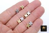 Gold Cross Bead, 5 Pc Silver Brass Cross Shape Beads with Hole # 391, Gold Star Beads # 472