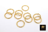 Stainless Steel Gold Jump Rings, Smooth 13 mm Open Silver Rings #413, Large Strong 15 Gauge