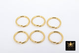 Stainless Steel Gold Jump Rings, Smooth 13 mm Open Silver Rings #413, Large Strong 15 Gauge