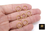 Stainless Steel Gold Jump Rings, Smooth 13 mm Open Silver Rings #413, Large Strong 15 Gauge