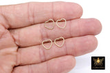 14 K Gold Hoop Stud Earrings, High Quality Gold Filled Heart Stud Post Findings #2801, 10 mm Minimalist Stud Findings