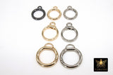 Gold Spring Gate Clasps, Silver or Black Spring Lock Push Clip #2754, Fob Jewelry Findings 25