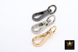 Gold Spring Gate Clasps, Silver or Black Spring Lock Swivel Push Clip #2770, Jewelry Findings 12 x 38 mm
