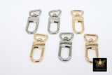 Gold Spring Gate Clasps, Silver or Black Spring Lock Swivel Push Clip #2780, Jewelry Findings 14 x 36 mm