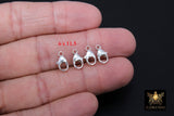 925 Sterling Silver Lobster Clasps, Silver Trigger Clasps #2774, Sizes 6 x 10 - 11.5 mm