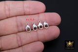 925 Sterling Silver Lobster Clasps, Silver Trigger Clasps # 2774, Sizes 6 x 10 - 11.5 mm