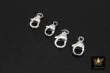 925 Sterling Silver Lobster Clasps, Silver Trigger Clasps #2774, Sizes 6 x 10 - 11.5 mm