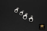 925 Sterling Silver Lobster Clasps, Silver Trigger Clasps # 2774, Sizes 6 x 10 - 11.5 mm
