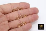 Stainless Steel Jump Rings, 24 K Genuine Gold Plated Open Rings 16, 18 or 19 Gauge AG 2790