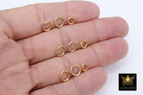 Stainless Steel Jump Rings, 24 K Genuine Gold Plated Open Rings 16, 18 or 19 Gauge AG 2790