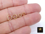 Stainless Steel Jump Rings, 24 K Genuine Gold Plated Open Rings 18 Gauge, AG 2794