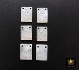 14 k Gold Filled Madonna and Child Scapular, Mother of Pearl 925 Silver Jesus #257, 2 Hole Charms