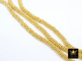 Gold Double Ring Spacer Beads, 20-160 pcs Round Brushed Love Knot Rings, AG 2925