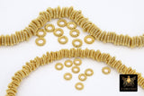 Gold 8 mm Spiral Twist Spacer Beads, 20-155 pcs Round Brushed Gold Closed Jump Rings # 799, Wire Wrapped Rondelle