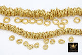 Gold Petal Spacer Beads, 20-125 pcs Round Brushed Gold Daisy Discs #2904, Flower Bumpy Rondelle