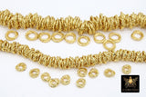 Gold Double Ring Spacer Beads, 20-160 pcs Round Brushed Love Knot Rings, AG 2925