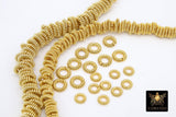 Gold 8 mm Spiral Twist Spacer Beads, 20-155 pcs Round Brushed Gold Closed Jump Rings # 799, Wire Wrapped Rondelle