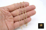 Gold Chain Necklace, 14 K Gold Filled Paperclip and Rolo Everyday Choker, Toggle Rectangle Oval Chain Choker
