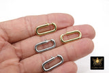 Silver Lobster Clasps, Gold Oval Lobster Claws #2830, Jewelry Findings 10 x 23 mm for Chain Bracelets