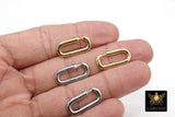 Silver Lobster Clasps, Gold Oval Lobster Claws # 2830, Jewelry Findings 10 x 23 mm for Chain Bracelets