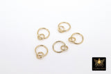 925 Sterling Silver Two Circle Link Rings, 6 and 10 mm 14 K Gold Filled Interlocking Rings # 2237, Soldered Double Infinity Rings