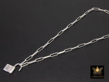 925 Sterling Silver Lock Necklace, Solid Silver Locking Clasp, Elegant Submissive Discreet Day Collar