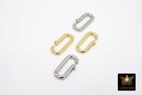 Silver Lobster Clasps, Gold Oval Lobster Claws # 2830, Jewelry Findings 10 x 23 mm for Chain Bracelets