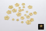Gold Petal Spacer Beads, 20-200 pcs Round Brushed Flat Daisy Discs #2931, Flower Wavy Rondelle