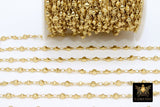Gold Beaded Chain, Matte Beaded Religious CH #224, Metal Satellite Boho Choker